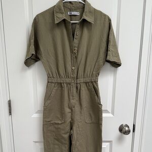 Zara Olive Green Jumpsuit